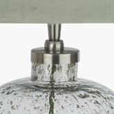 Chinon Bubble Glass Table Lamp Base and Shade Moss